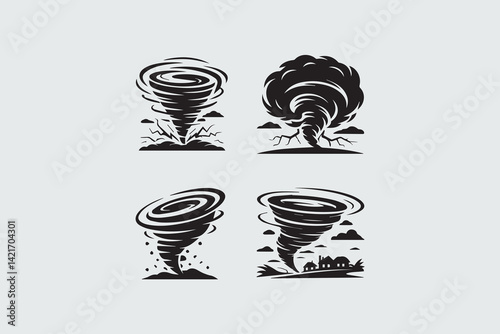 tornado storm illustration vector