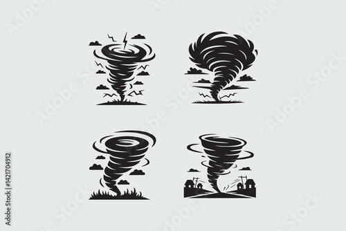 tornado storm illustration vector
