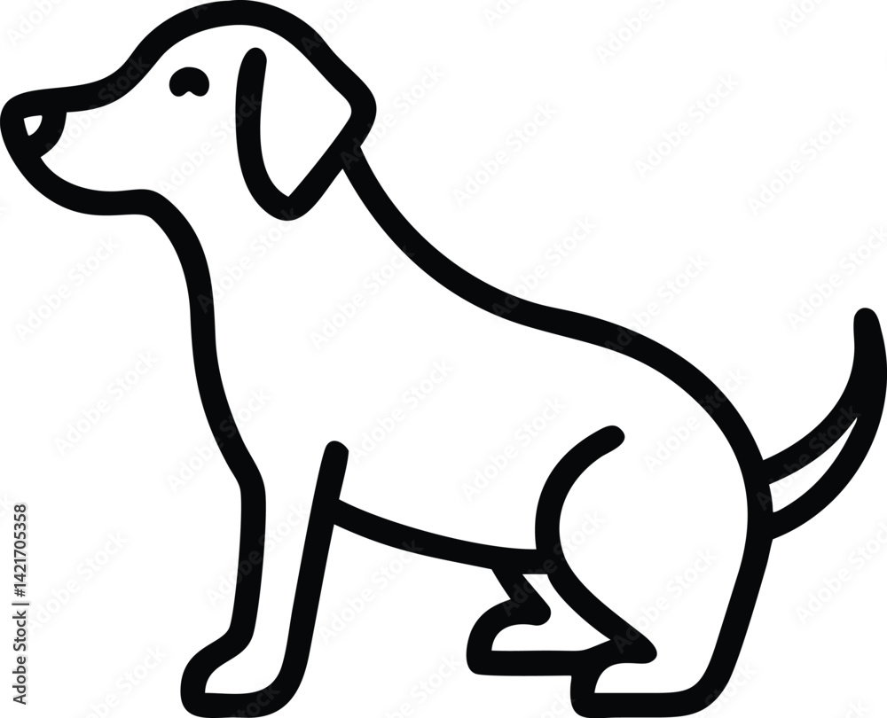 Obraz premium Dog silhouette 