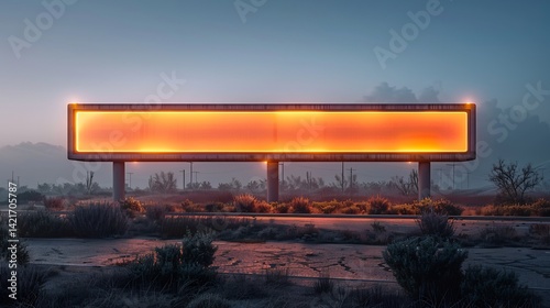 Futuristic billboard marketing campaign focusing Outdoor Advertising Advertising Billboard hyper realistic depiction of Advertising LED Billboards their effectiveness set against a white background