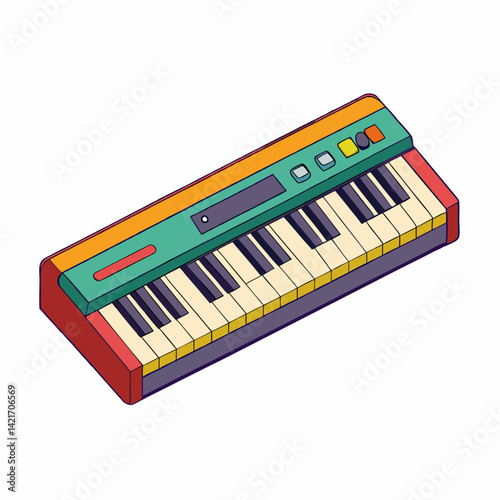 piano keys on white background