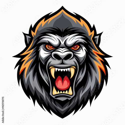 Wallpaper Mural gorilla head mascot Torontodigital.ca