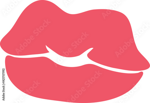 립스틱 바른 입술 01 (일러스트)