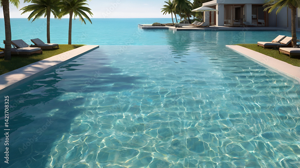 Fototapeta premium swimming pool in tropical resort