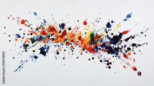 Dynamic Splash of Vibrant Colors, An Abstract Expression of Energy and Creativity