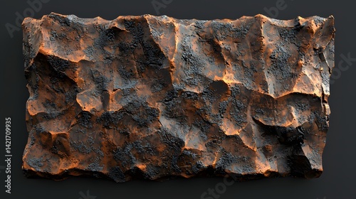 18. Rugged rusted metal surface with pitted corrosion and extreme photorealistic surface depth