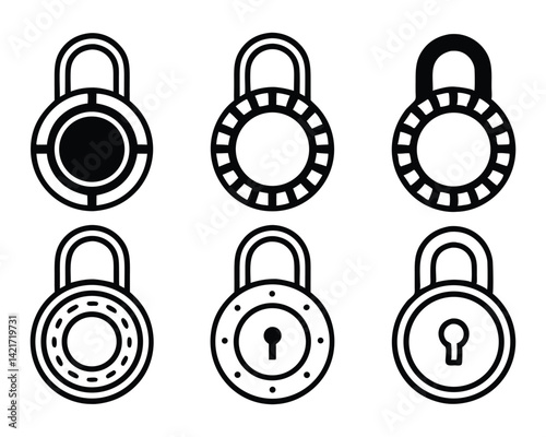 Lock icon set