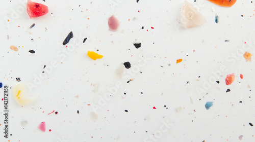 Explore terrazzo-inspired speckled recycled plastic surfaces—eco-friendly, vibrant, and durable. Perfect for sustainable designs, decor, and modern textures. #EcoChic #UpcycledTexture