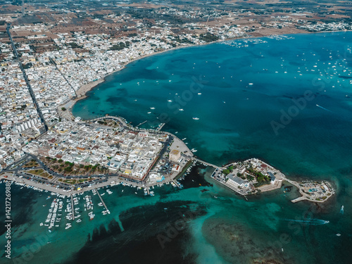 a great view on marina di novaglie in puglia