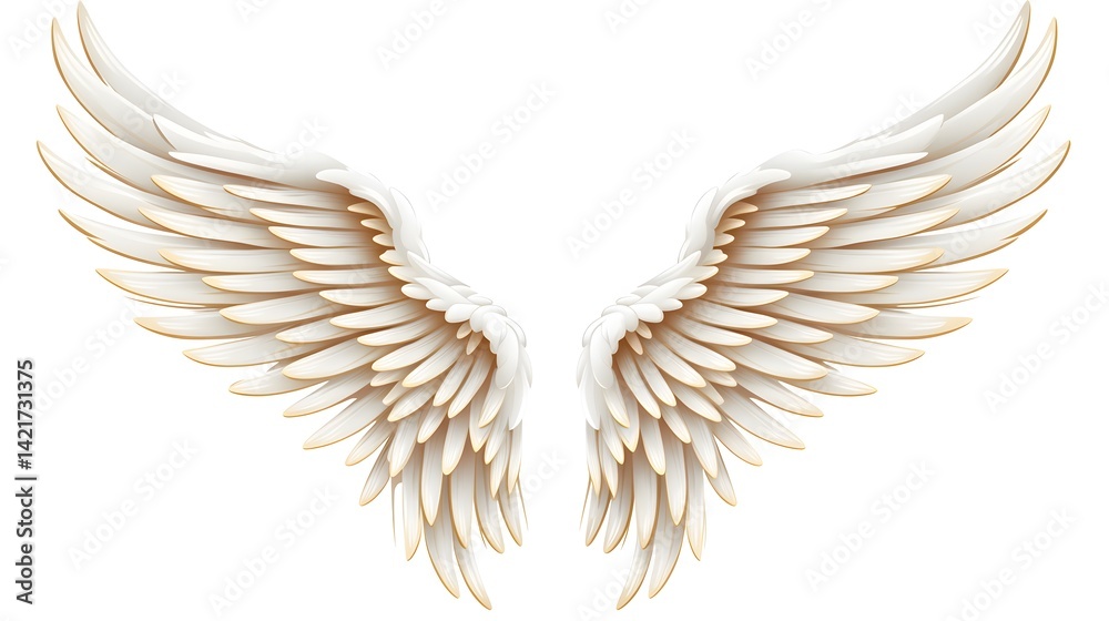 Obraz premium Heavenly Angel Wings and Hawk Feathers: A Stunning Wing Pattern for Designs