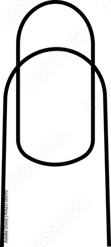 Shape nail icon . Finger vector isolated on transparent background. Fashion nails type trends. Beauty spa salon woman fingernails manicure. False nail polish design mockup templates