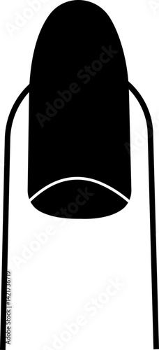 Shape nail icon . Finger vector isolated on transparent background. Fashion nails type trends. Beauty spa salon woman fingernails manicure. False nail polish design mockup templates