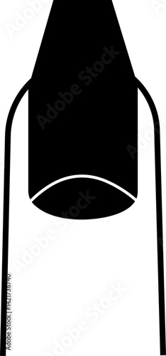 Shape nail icon . Finger vector isolated on transparent background. Fashion nails type trends. Beauty spa salon woman fingernails manicure. False nail polish design mockup templates
