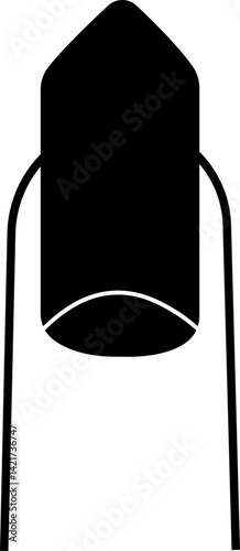 Shape nail icon . Finger vector isolated on transparent background. Fashion nails type trends. Beauty spa salon woman fingernails manicure. False nail polish design mockup templates