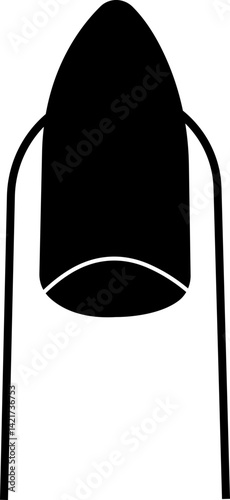 Shape nail icon . Finger vector isolated on transparent background. Fashion nails type trends. Beauty spa salon woman fingernails manicure. False nail polish design mockup templates