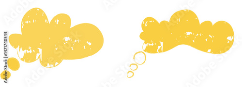 Colorful and Whimsical Hand drawn Crayon Speech Bubble