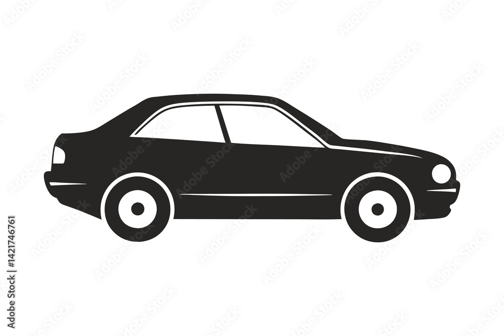 Fototapeta premium retro car vector illustration isolated on white background