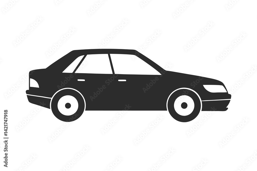 black and white car silhouette vector illustration black and white car silhouette vector illustration