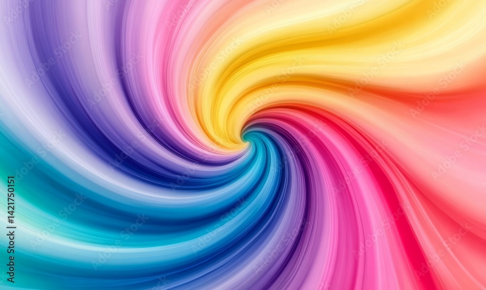 Fototapeta premium Vibrant Rainbow Swirl: A Kaleidoscope of Colors