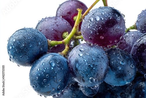 Wallpaper Mural Fresh Grape Cluster with Water Droplets Torontodigital.ca