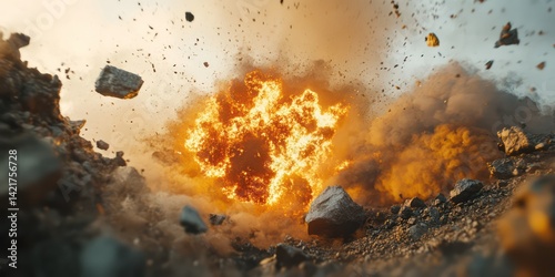 Fierce explosion visual effect