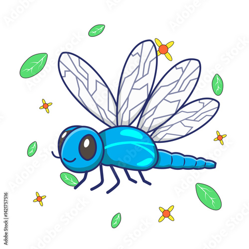 dragonfly vector, insect with wings, dragonfly icon, detailed insect, nature illustration 