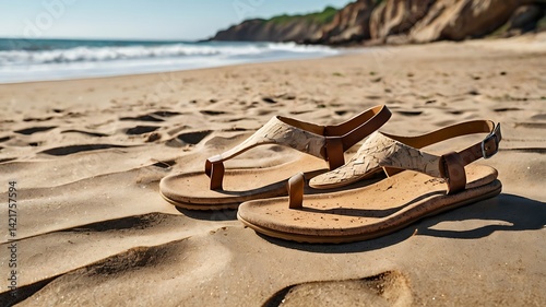 sandals on the beach
