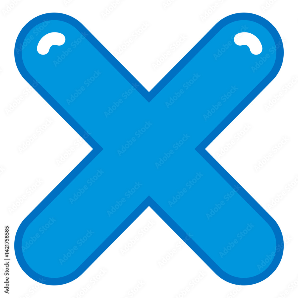 Obraz premium かわいいバツマークのイラスト