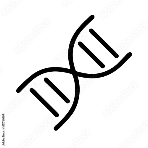 dna helix vector icon for biology education flat stroke icon for apps and websites
