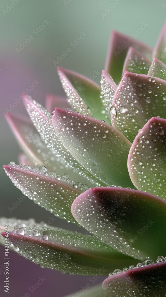 Discover hidden beauty in nature's details. Hyperrealistic macro shot of succulent textures, perfect for serene backgrounds, design inspiration, and wellness visuals.