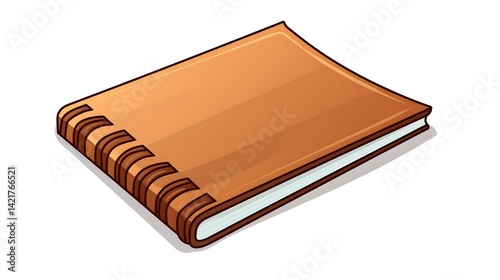 Professional cartoon notebook icon symbol illustration for various design projects