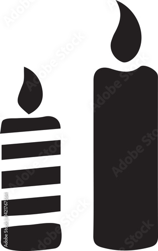 Candle Icon. Flat Design. Vector Illustration. EPS10