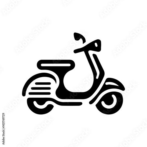 vector illustration of a scooter
