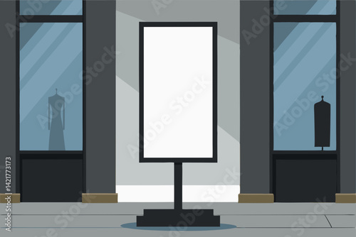 blank billboard on a white background
