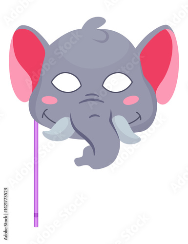 Adorable and Cute Cartoon Elephant Face Mask Perfect for All Kinds of Celebrations and Events
