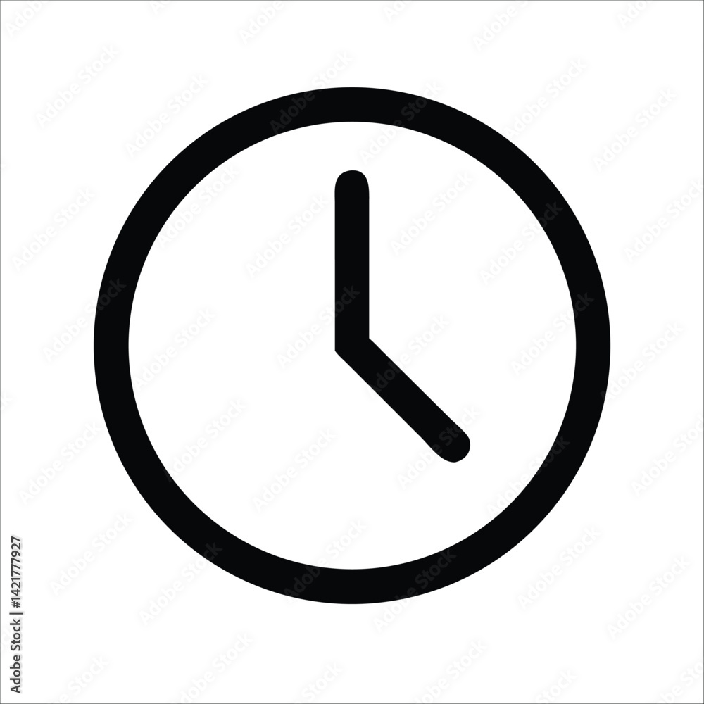 Clock Icon Vector Illustration
