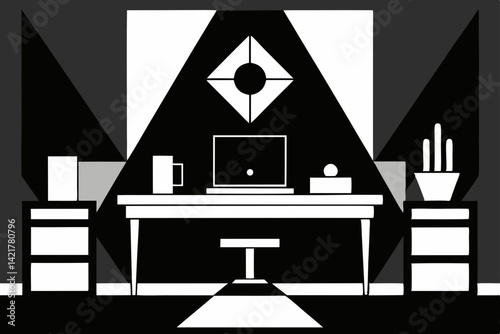 black and white interior design