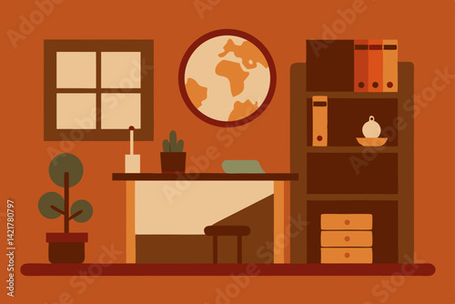 vector illustration of a living room interior