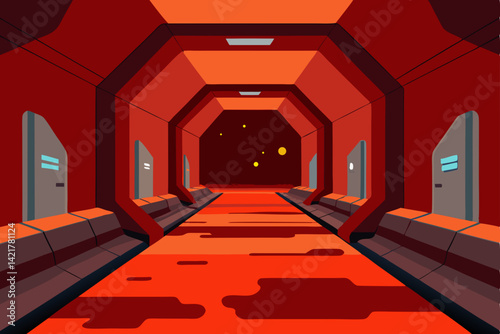 red carpet in a corridor