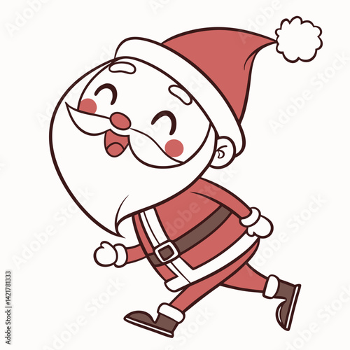 Vector Cute santa clause cartoon character