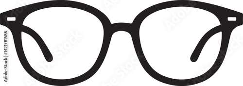 Glasses icon black vector isolated illustration 