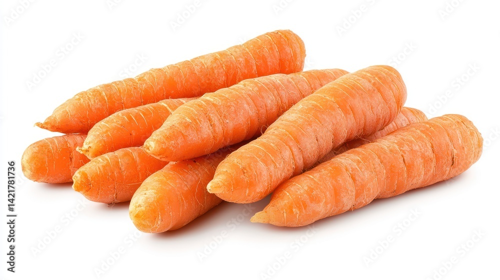 Fresh carrots, healthy food, white background, cooking ingredient, vegetable image Fresh carrots, healthy food, white background, cooking ingredient, vegetable image
