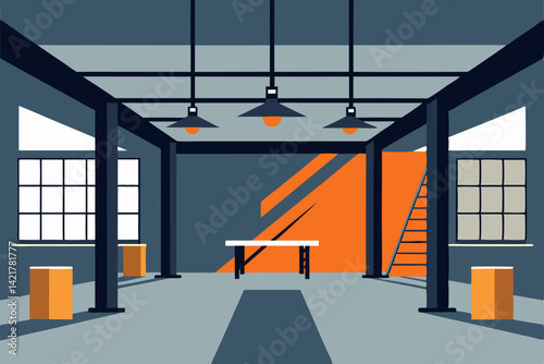 vector illustration of a modern building