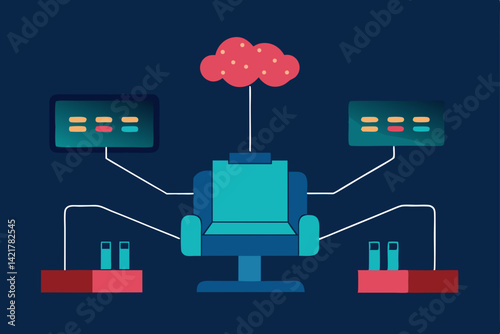 cloud computing concept illustration