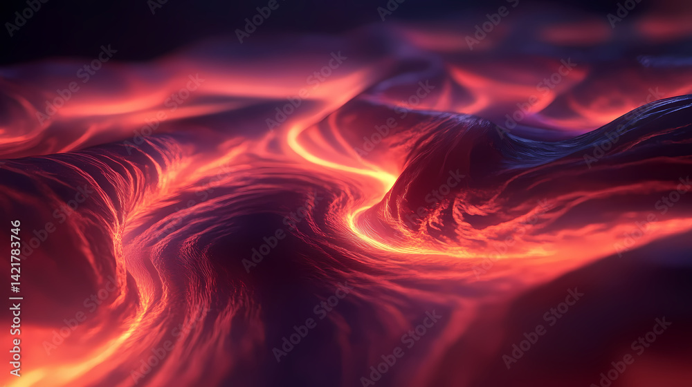 Organic 3d sound waves flowing through a dark environment, glowing softly to create a surreal music visualization. oscillation. illustration. Surreal Waves. Illustration Organic 3d sound waves flowing through a dark environment, glowing softly to create a surreal music visualization. oscillation. illustration. Surreal Waves. Illustration
