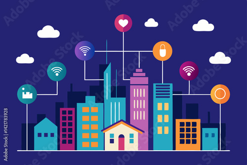 vector illustration of city
