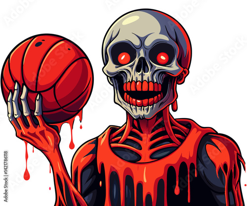 Basketball player skeleton
