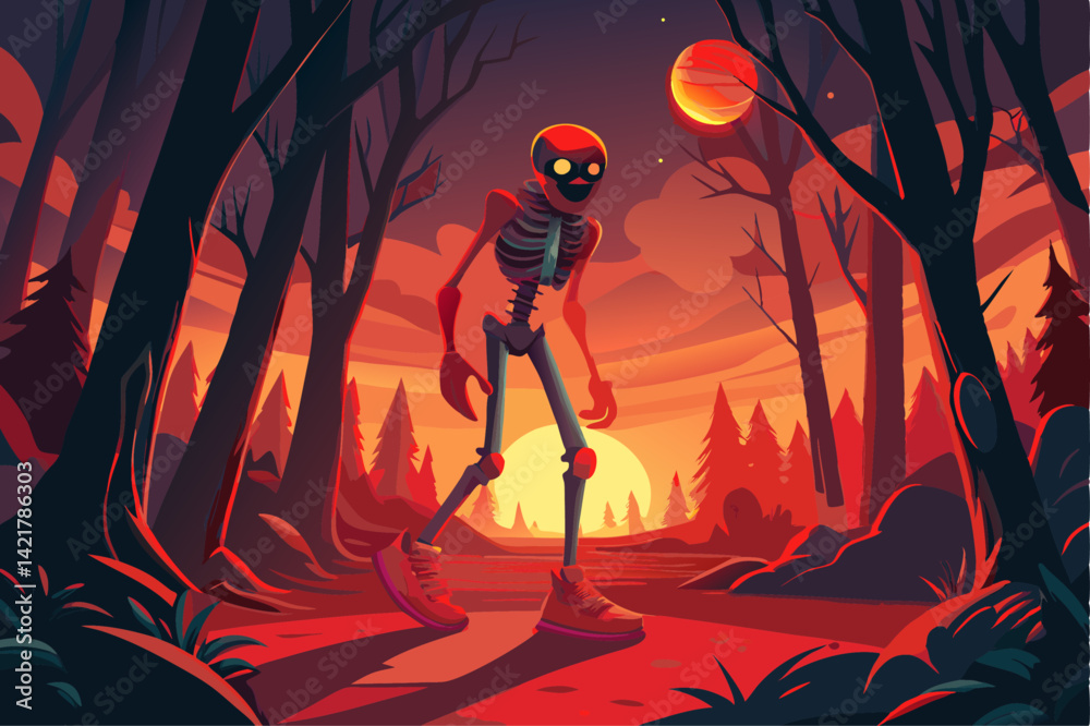 Fototapeta premium Basketball player skeleton
