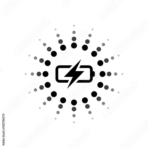 Wireless charging icon. vector smartphone charge sign