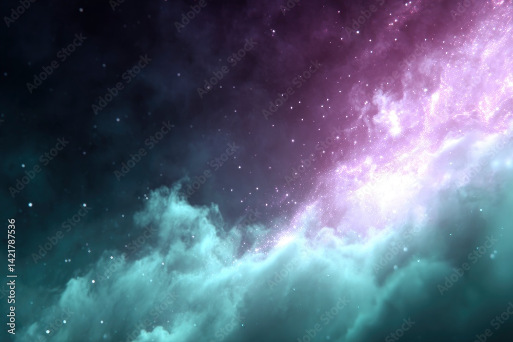 Fototapeta premium Cosmic Nebula with Star Dust and Clouds